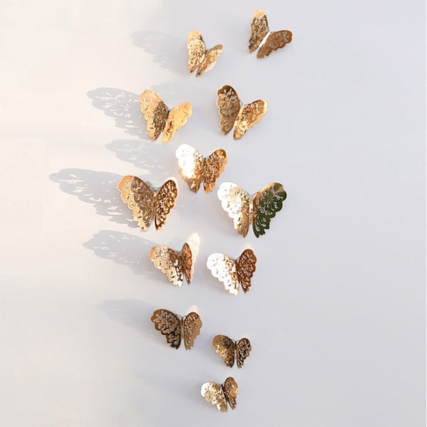 12pcs/set Designed Beautiful 3D Butterfly (B213)