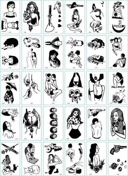 30 Sheets Temporary Body Art Tattoo (B217)