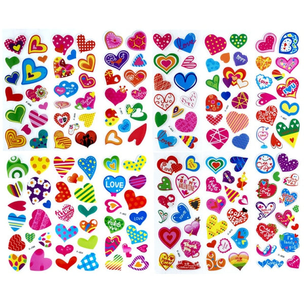 12 Sheets/Pack Varieties of Puffy Stickers (C412)