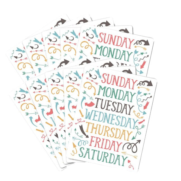 Week Planner Stickers Korean Hand Date Stickers Aesthetic Scrapbook Material Diary Statione Stickers